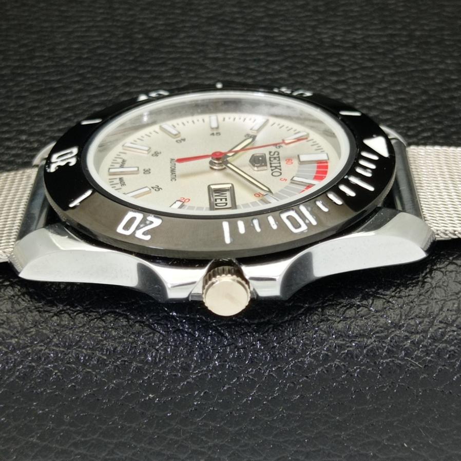 ВОССТАНОВЛЕННЫЕ SEIKO 5 АВТОМАТИЧЕСКИЕ ЯПОНИЯ 6309A НАРУЧНЫЕ ЧАСЫ С БЕЛЫМ ЦИФЕРБЛАТОМ a426506-2