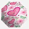 1PC Heart Flowers Umbrella-8-Rib Reinforced, Automatic Open, Lightweight & Durable, Fashion Accessory for Outdoor, J0374