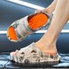 Fashion New Fashion Men Slippers Print Men Slides Male Summer Shoes Thick Sole Comfortable Home Outdoor Stylish Shoes