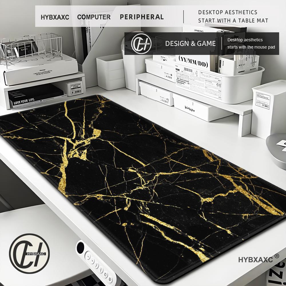 HYBXAXC Ink Marble Mouse Pad XXL Large Mouse Pad Gamer Computer Desk Mat Keyboard Big Mouse Pad Desk Mat PC Gamer Mousepads Mat