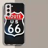 Чехол для телефона America Route 66 для Samsung Galaxy S25 Edge S24 S23 FE S21 S20 S10 Plus S22 S26 Ultra Чехол Прозрачные Чехлы ТПУ Capa She