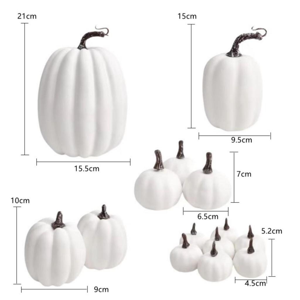 14 Pieces Artificial Pumpkins Paintable Faux Pumpkin Set