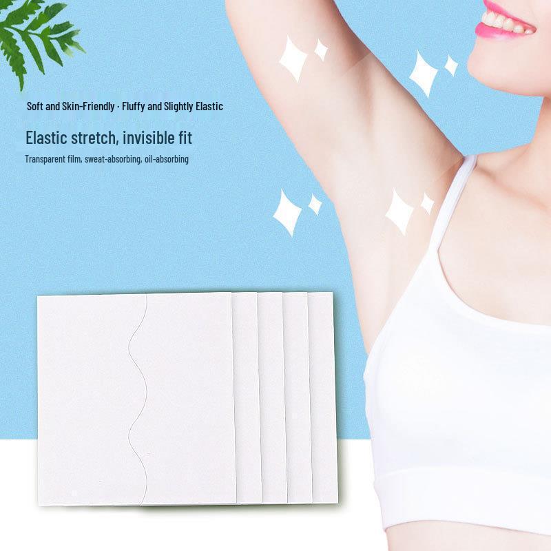 Pack of 20 Invisible Seamless Transparent Sweat-Absorbing Armpit Stickers - Thin, Disposable, and Ideal for Summer