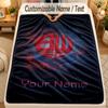 Flannel BlanketBolton Wanderers FC Custom Name Text Personalized Soft Warm Throw Blanket Home Decor Gift