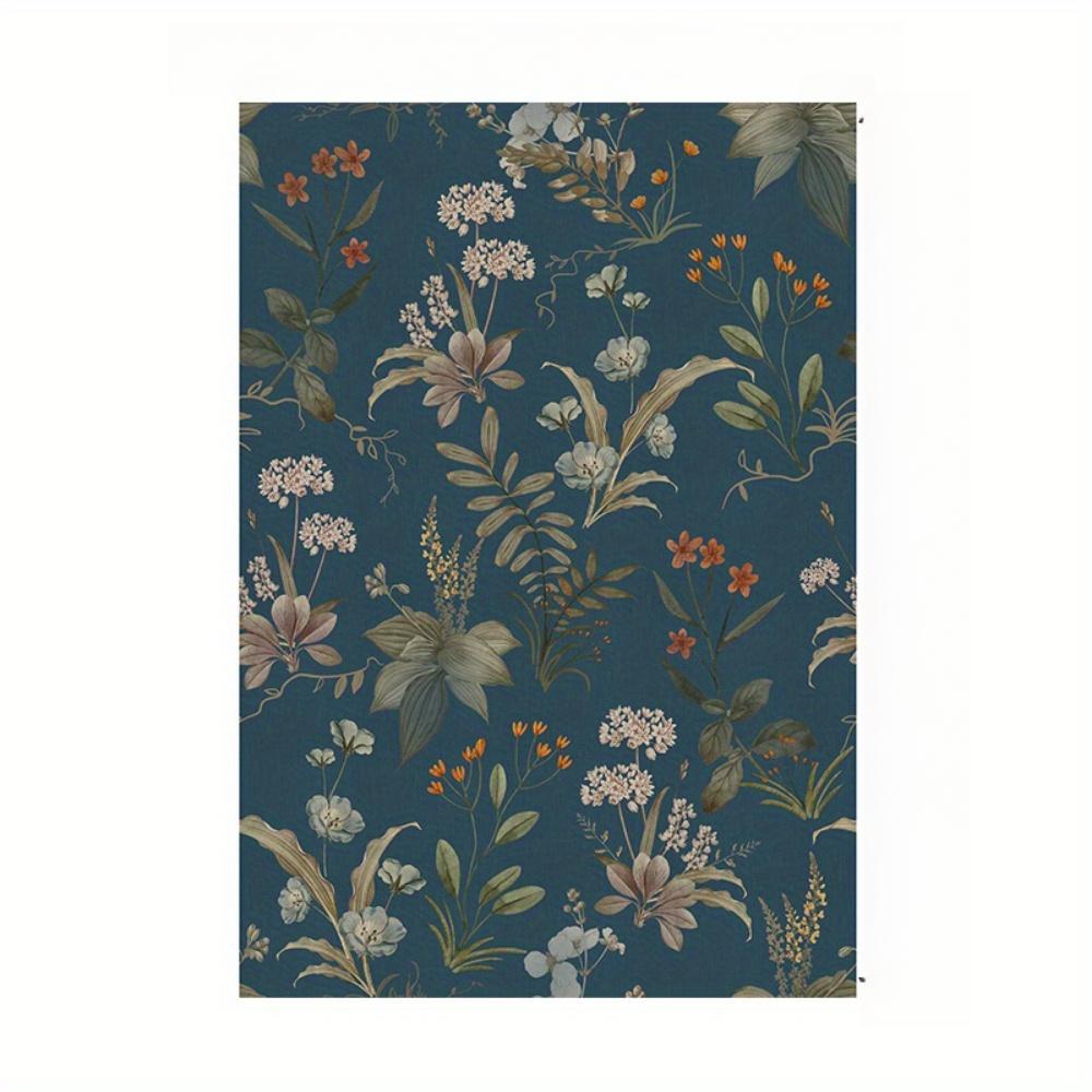 1roll Vintage Floral Wallpaper Peel and Stick Wallpaper Floral Contact Paper Boho Flower Self Adhesive Removable Wallpaper for Desktop Shoe Cabinet