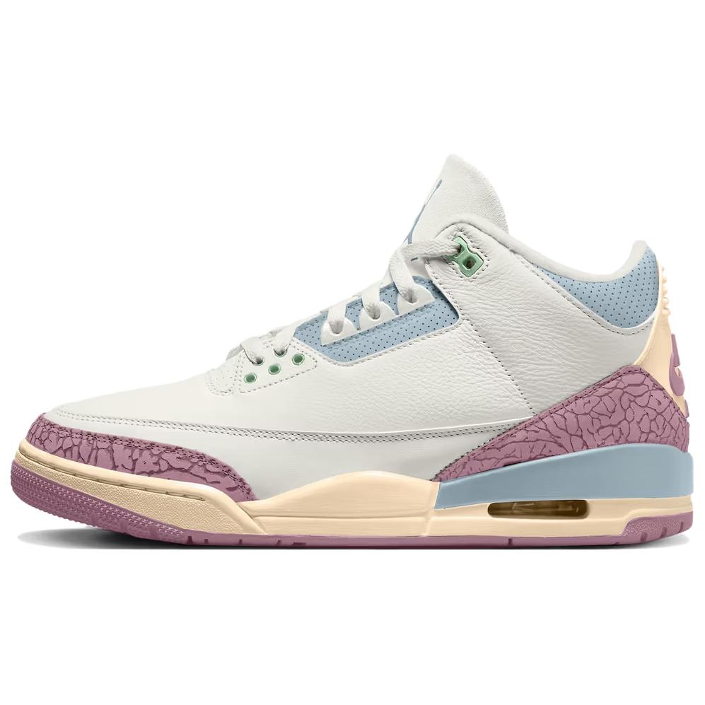 Jordan Air Jordan 3 Нескользящие Устойчивые к истиранию Средние Винтажные Баскетбольные Кроссовки Мужские Серый Синий IF4396-100