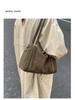 2025 Suede Boston Bag: High-End, Large Capacity One-Shoulder Crossbody