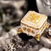 Elegant Metal Jewelry Storage Box with European Charm
