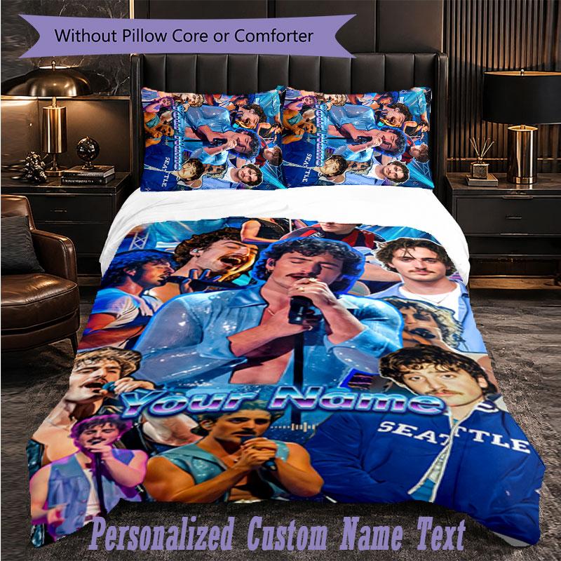 Personalized 3Pcs Bedding SetBenson Boone Custom Text Duvet Cover Pillowcase Set Bedroom Gift