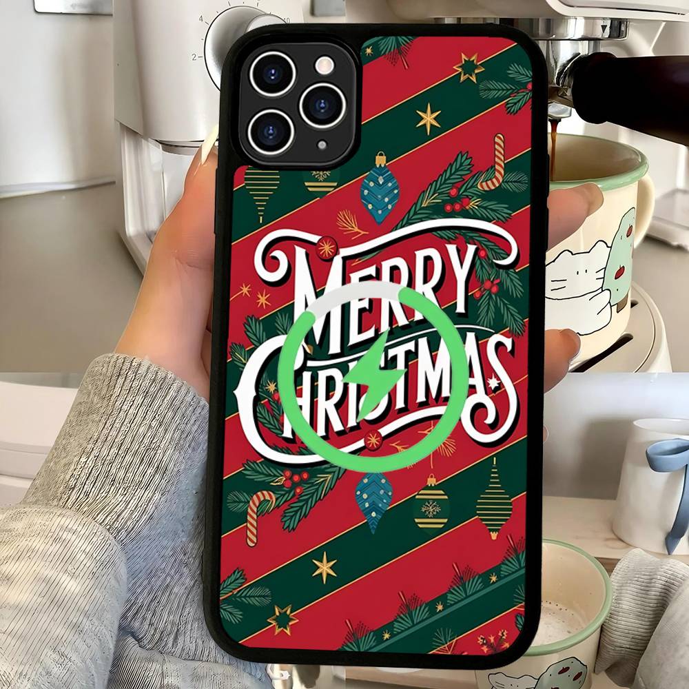 Merry Christmas For Magsafe Magnetic Phone Case For IPhone 17 16 Pro Max 15 Plus 14 13 12 11 Cover