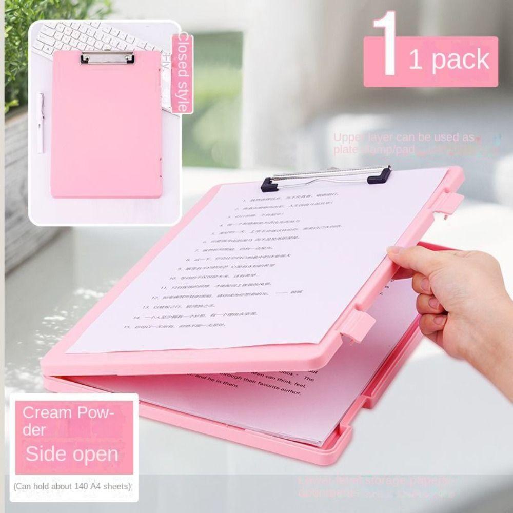 Multi-function File Splint Storage Box Writing Board Side Opening Clasps Folder School Stationery