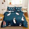 Penguin Duvet Cover Antarctic Animals Duvet Cover For Boys Girls Cartoon Style Twin Size Winter King Polyester Qulit Cover