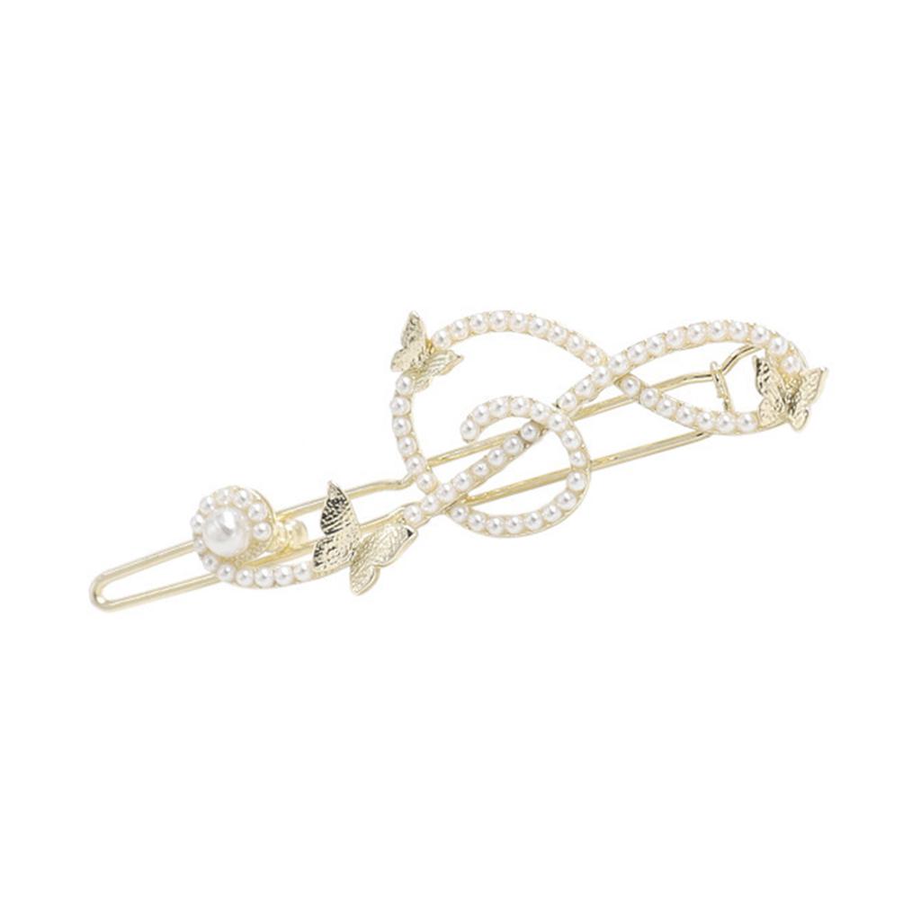 Shimmering Butterfly Music Note Hair Pin Y2K Hair Barrettes Duckbill Side Pin for Teens Girl Women Hair Accessories