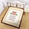 Full Double Bed Collection Cartoon Architecture House Duvet Cover 3D Quilt Cover Comforter Covers For Single Double Queen King Bed Size
