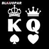BLKUOPAR King And Queen Crown Car Stickers ATV Vinyl Creative Decal Waterproof Sunscreen Laptop Graphics Surfboard Car Lable