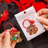 Cute The God of Wealth Keychain Lucky Chinese Style Keyring The God of Fortune Pendant  Bag Hanging