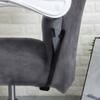 Gray Velvet Swivel Chair Cover For Office Use