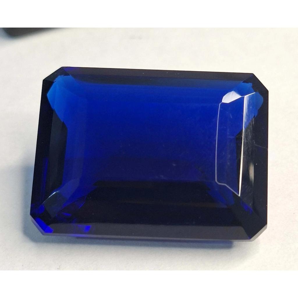 Natural Deep Blue Tanzanite Emerald Cut 88-90 Ct Beautiful Certified Gemstone