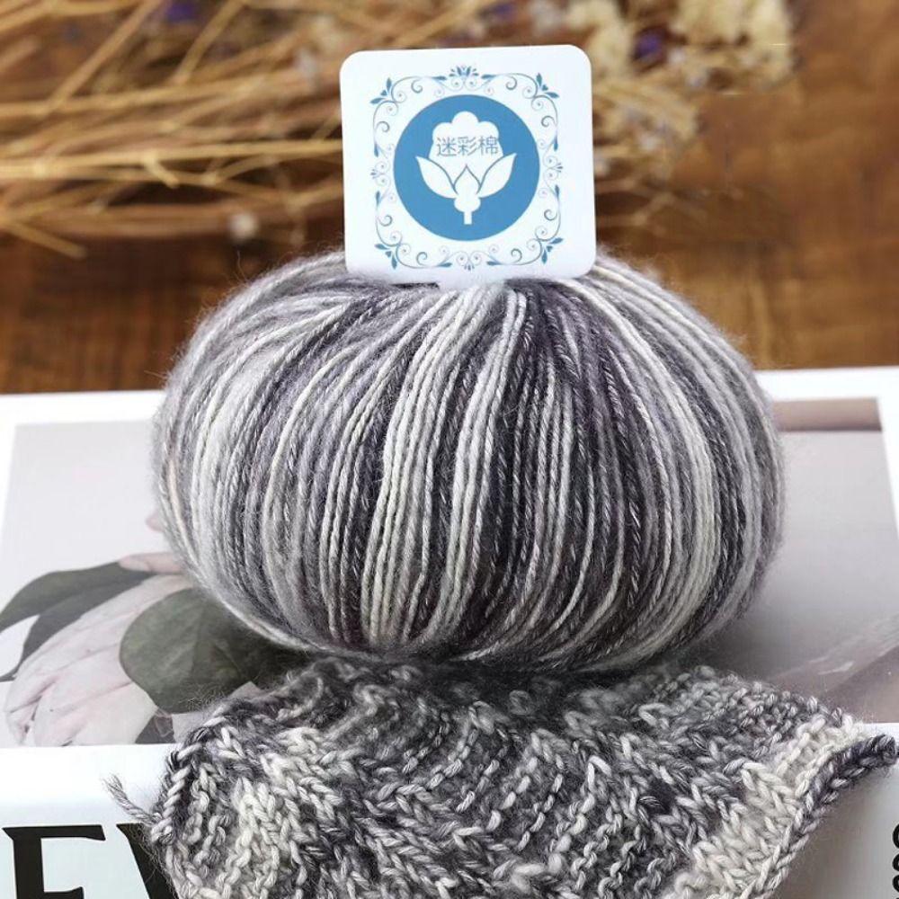 Manual Hand Knitting Yarn Multicolored Crochet Thread Yarn Sturdy Knitting Wool Yarn  Blanket