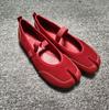 Модная обувь IPPEUM Tabi Женские туфли Мэри Джейн Красные 2025 Новая мода Балетки Кроссовки Таби