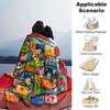 Christmas Countdown Advent Calendar Blanket Soft Throw Blanket For Home Bedroom Bed Sofa Travel Office Solid Christmas Blanket