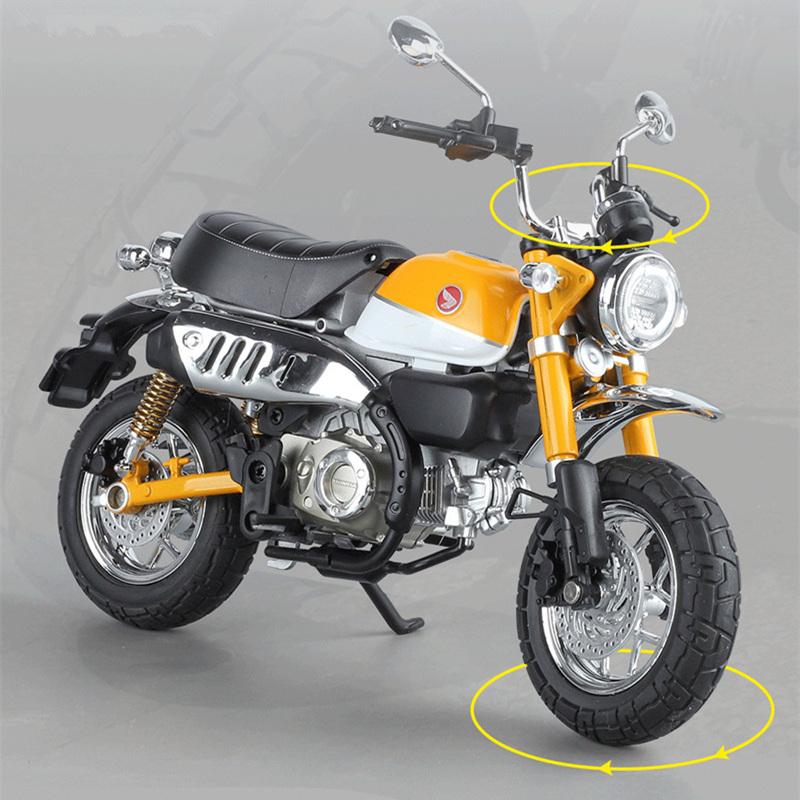 1/9 Honda Monkey 125 MINI Литой из сплава Модель мотоцикла Игрушечный транспортное средство Коллекция Звук и свет Внедорожный Автоцикл Игрушки Машина
