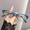 New Fashion Anti Blue Light Glasses Ultra Light Women Men Cat Eye Glasses Small Frame Leopard Color Reading Eyewear