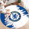 Круглый ковер Chelsea F, Ковер для гостиной, спальни, дивана, игровой комнаты, Нескользящий коврик для пола