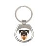 Schnauzer - Geometric Keychain with a Photo and the Inscription