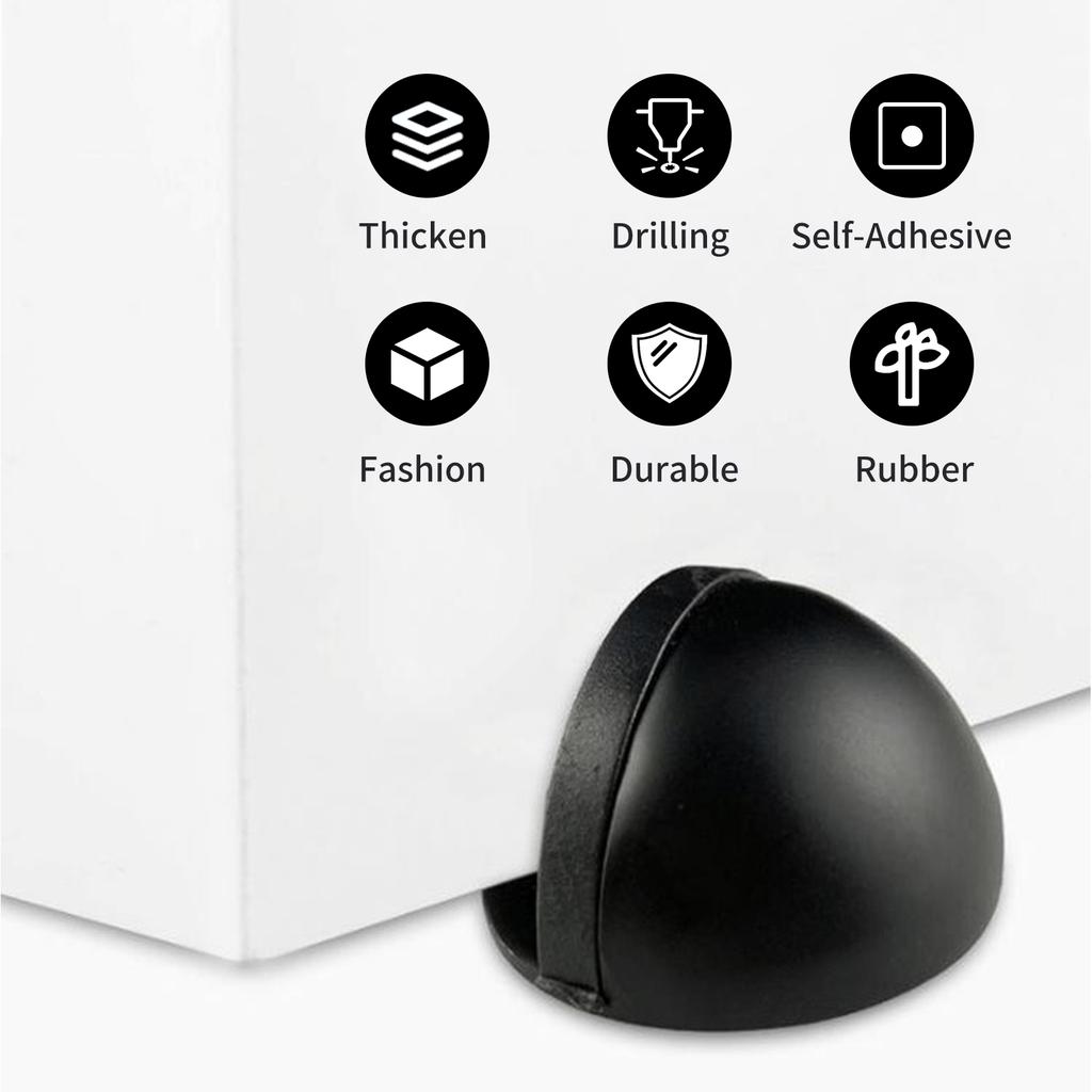 Дверной стопор Полукупольный напольный монтаж Сверление и самоклеящийся дверной стопор для защиты стен Стена