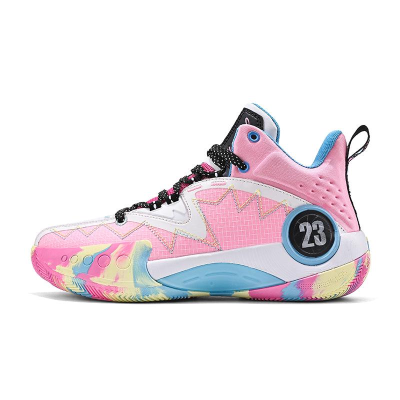 Sneakers breathable fly-woven basketball shoes wear-resistant sneakers actual combat high-top student boots