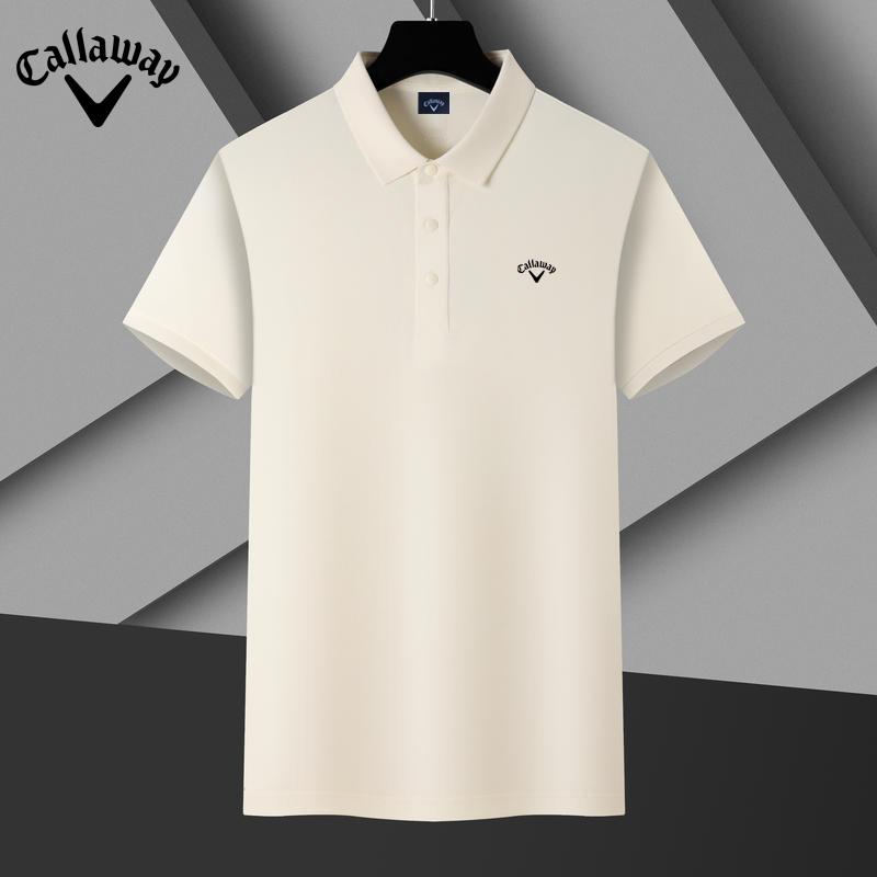 Callaway 2025 Летняя вышивка Гольф Бизнес Отдых Спорт Ледяной бисер Хлопок Ледяной чувствительный волокна Поло Рубашка