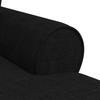 3 Piece Black Fabric Chaise Lounge with Rocker and Cushions