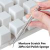 Ручка для маникюра с 20 губками для гель-лака, градиентный дизайн ногтей