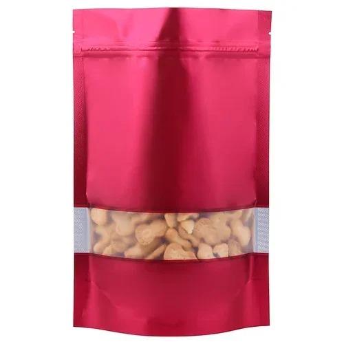 Colored Self-supporting Self Sealing Bag Aluminum Foil Sealed Biscuit Flower Tea Sealed Pocket Candy Facial Mask Gift Window Bags