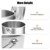 Commercial Heavy Duty 20L Stainless Steel Bucket with Lid,304 Grade Ice Food Storage Pail,Thickened Large Capacity & Free Scoop