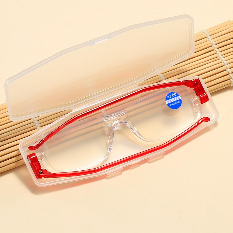 New Folding Reading Glasses With Box 360 °Rotating Lightweight Presbyopic Eyewear Women Foldable Reading Eyeglass Mirror Leg