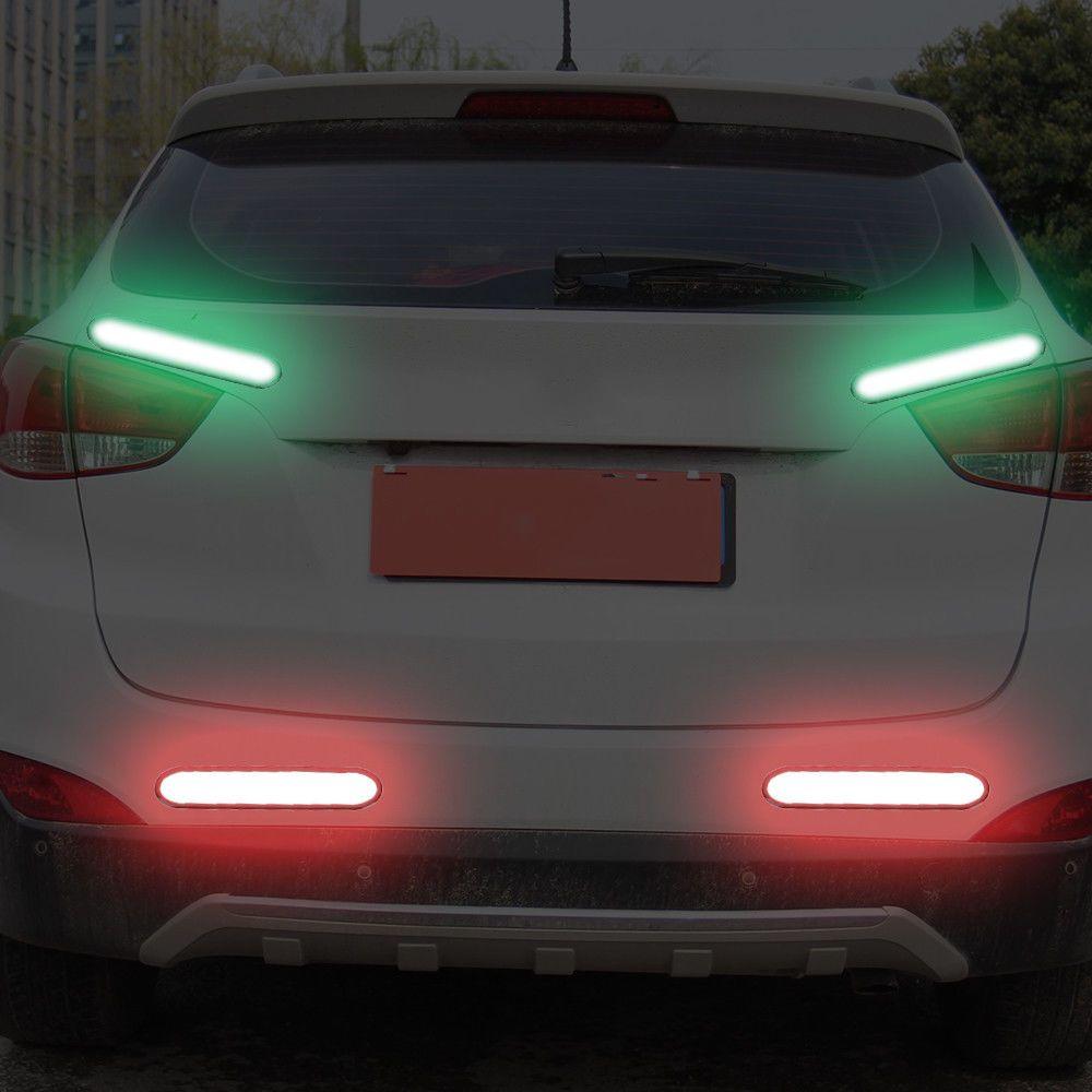 2Pcs Sign Decal Night Lamp Door Sticker Car Reflective Strips Warning Tape Safety Mark