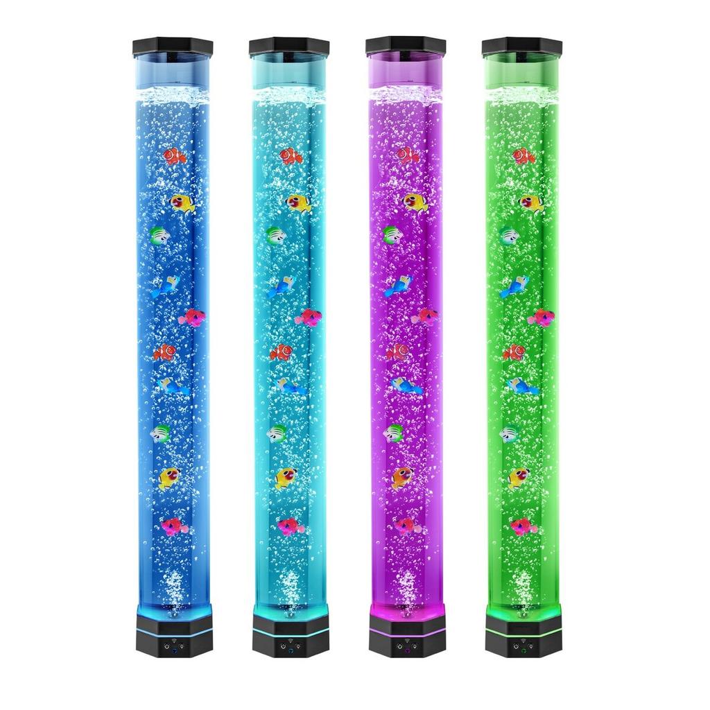 Bubble Tube Lamp 16 Color 1 m Sensory Aquarium Lamp for Relief Calming