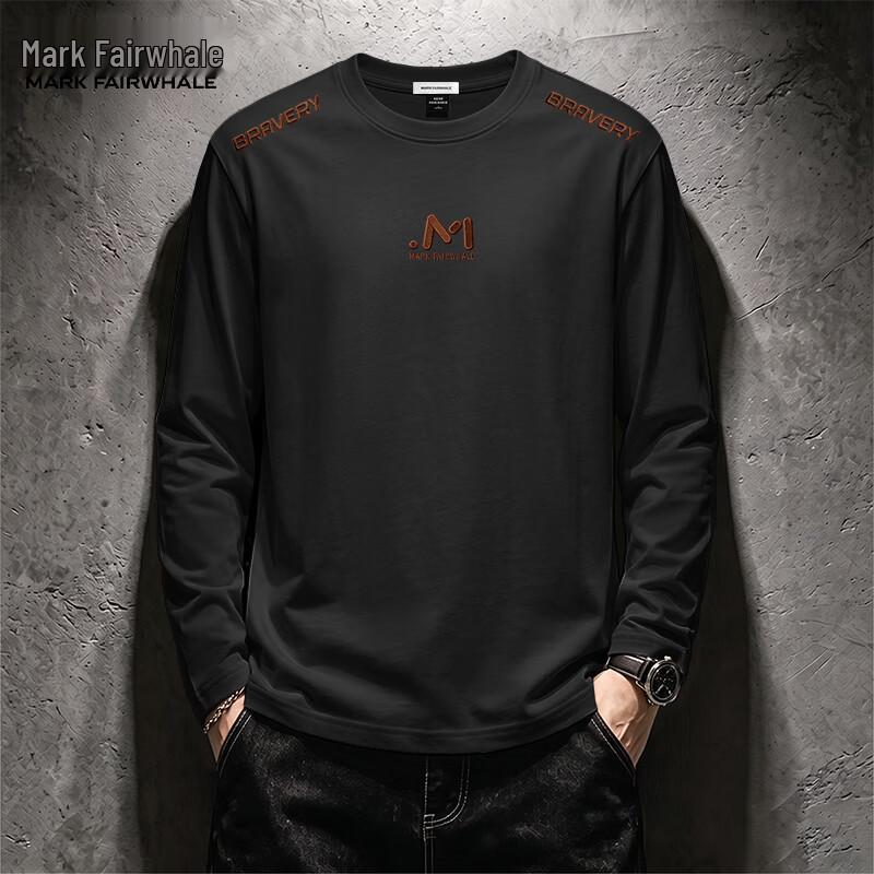 MARK FAIRWHALE Japanese-Style Cotton Long-Sleeve Crew Neck T-Shirt