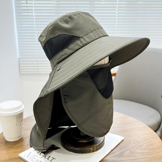 Уличная шляпа шарф дышащая защита шеи с широкими полями унисекс противоскользящая полная защита ветрозащитная фиксированный ремешок рыбалка кемпинг велоспорт рыбак