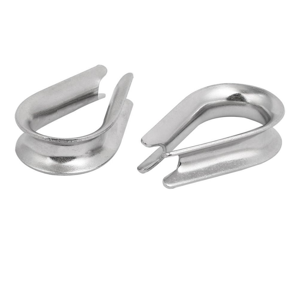 10pcs 1.5-12mm Wire Rope Thimbles 304 Stainless Steel Thimbles Ring Clamp Rope Connecting Head