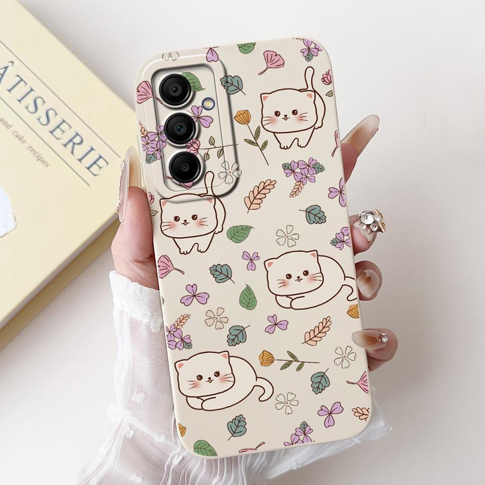 For Samsung Galaxy A16 5G SM-A1600 A166B Back Cover Coque 6.7" Funda Flower Butterfly Women Fashion Phone Case Liquid Silicone