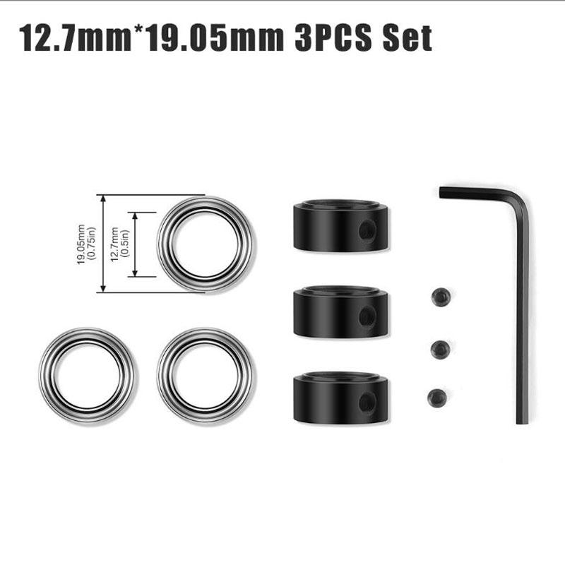 Шариковые подшипники для фрезерной фрезы, направляющие, набор ключей для подшипников, комплект принадлежностей 4,76 мм, 6,35 мм, 12,7 мм