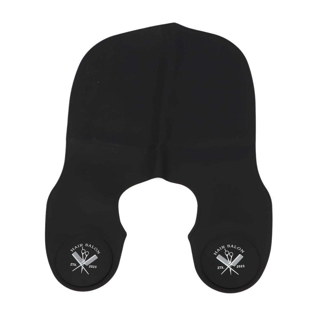 Подушечка для стрижки волос, черный водонепроницаемый силиконовый ошейник для стрижки волос большого размера для салонов красоты