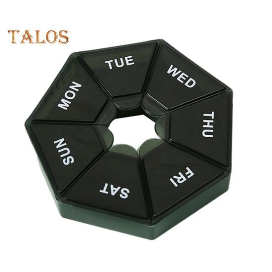 Еженедельный органайзер для таблеток с 7 отделениями, портативный дорожный футляр для таблеток, дозатор для приема лекарств один раз в день, ящик для хранения капсул