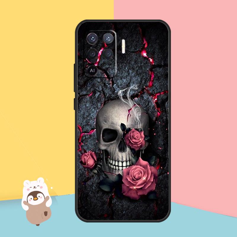 Gothic Fashion Skull Case For OPPO A74 A93 A83 A91 A53S A9 A5 A31 A53 2020 A15 A16 A1K A52 A72 A94 A54 Cover