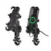 Bicycle Phone Holder 12~24V USB Charger Motorcycle PVC Octopus Soft Silicone Cellphone Bracket GPS Moto Handlebar Mirror Stand