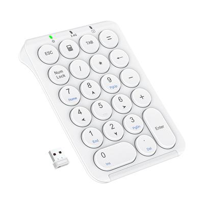 Беспроводная цифровая клавиатура iClever с пантографом для зарядки, ультратонкая клавиша Tab, удобная для переноски, беспроводная цифровая клавиатура, устройство для управления одной рукой