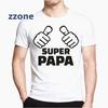 Man Father S Day Gift T-shirt Men Rock Super Dad Tops Tees Fashion Summer Pop
